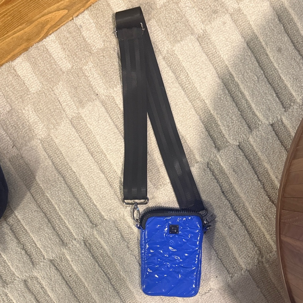 THINK ROYLN Blue and Black Crossbody Bag puffer